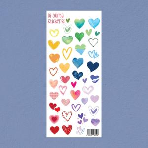 Sticker - Renkli Kalpler