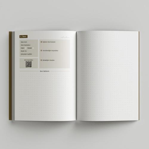 Tefsir Ajandası - İnce Kapak - Füme- Siyah