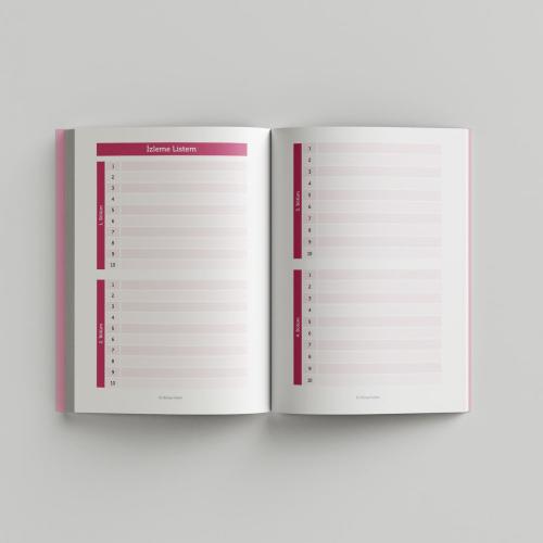 Sohbet ajandası - Pembe - İnce Kapak (Bi' Dünya Store)