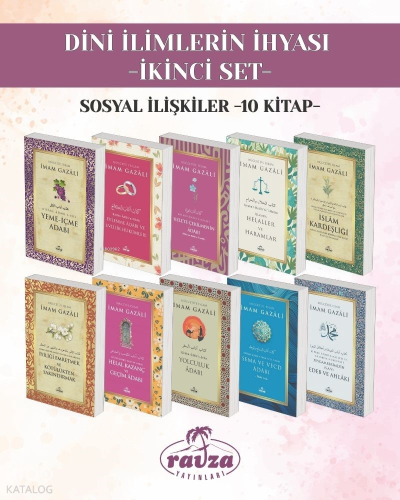 Dini İlimlerin İhyası - İkinci Set;Sosyal İlişkiler (10 kitap)