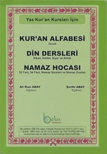 Kur'an Alfabesi Tecvitli, Din Dersleri, Namaz Hocası ( Yeşil Elifba );Yaz Kur'an Kursları İçin