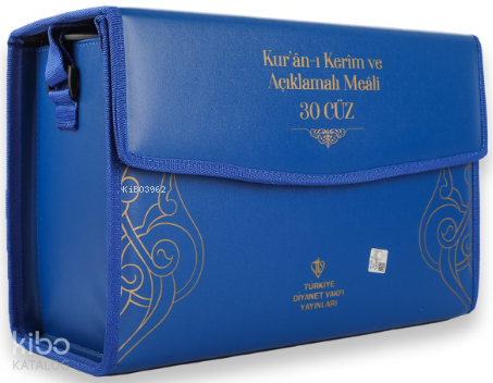 Kuranı Kerim Ve Açıklamalı Meali 30 Cüz Rahle Boy Lacivert Kare Kodlu