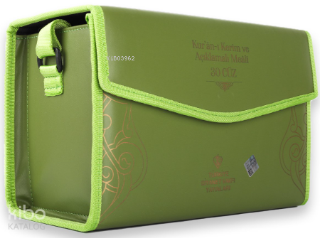 Kuranı Kerim ve Karşılıklı Meali                                   30 Cüz Orta Boy Yeşil Kare Kodlu
