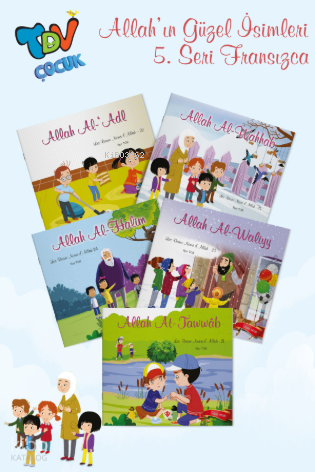 Les Beaux Noms D' Allah - Allahın Güzel İsimleri 5 Set 5 Kitap