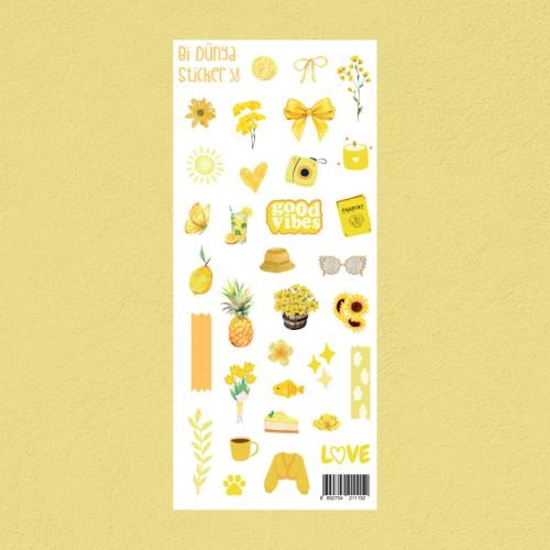 Sticker - Sarı Desen